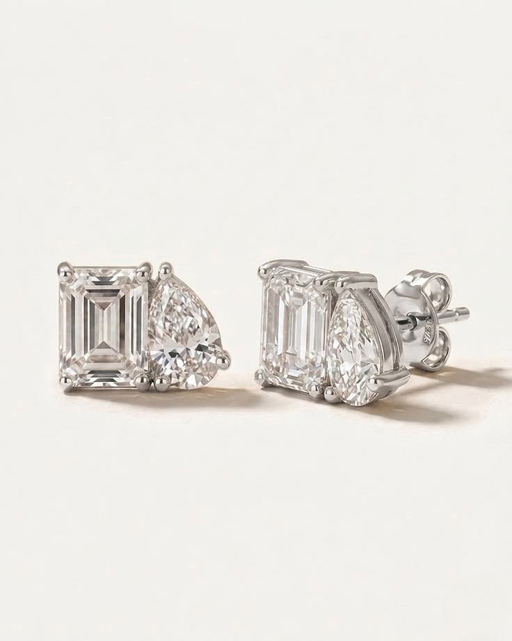 Toi & Moi Diamond Studs Earrings