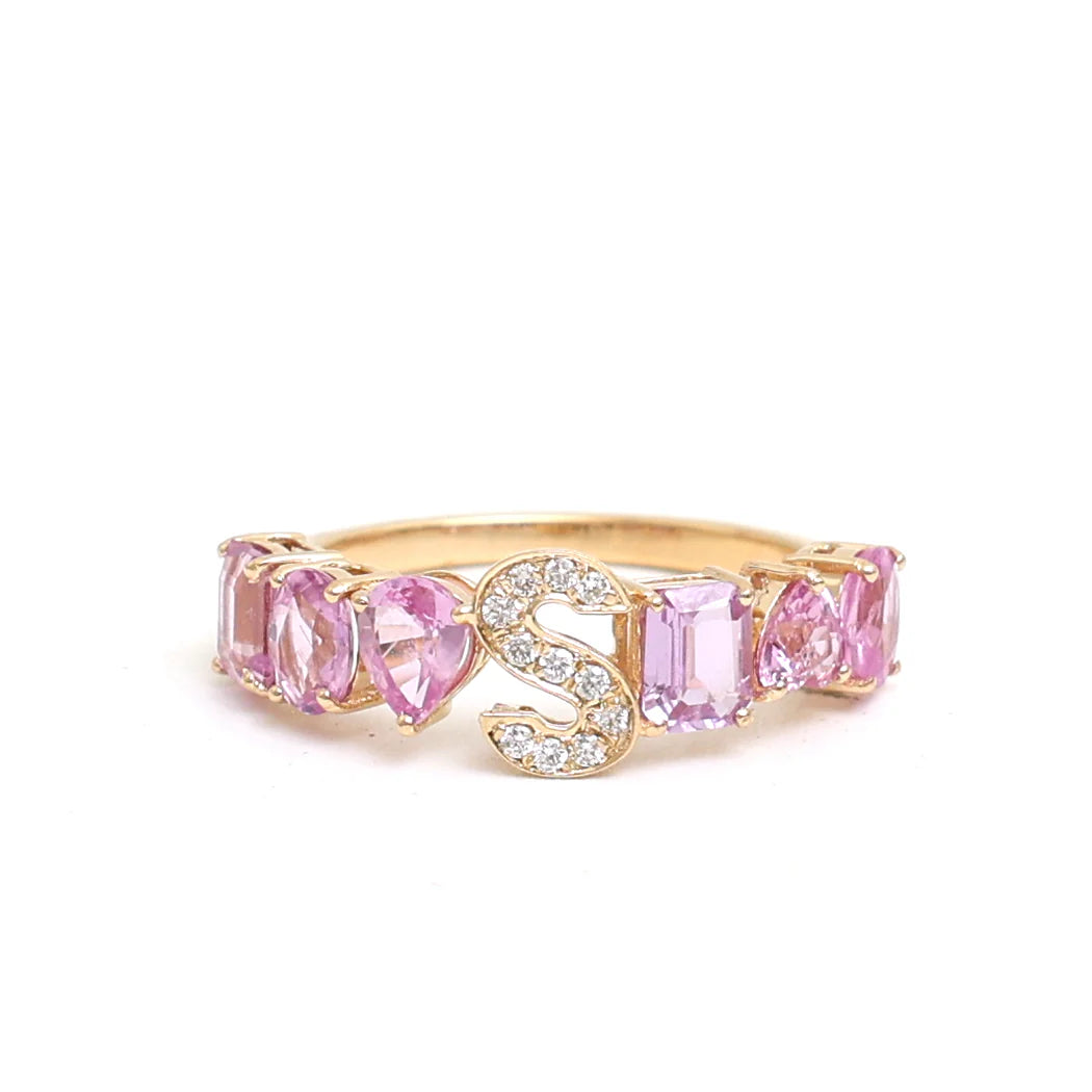 The Personalized Heirloom: Gemstone Initial Ring | 18K Gold