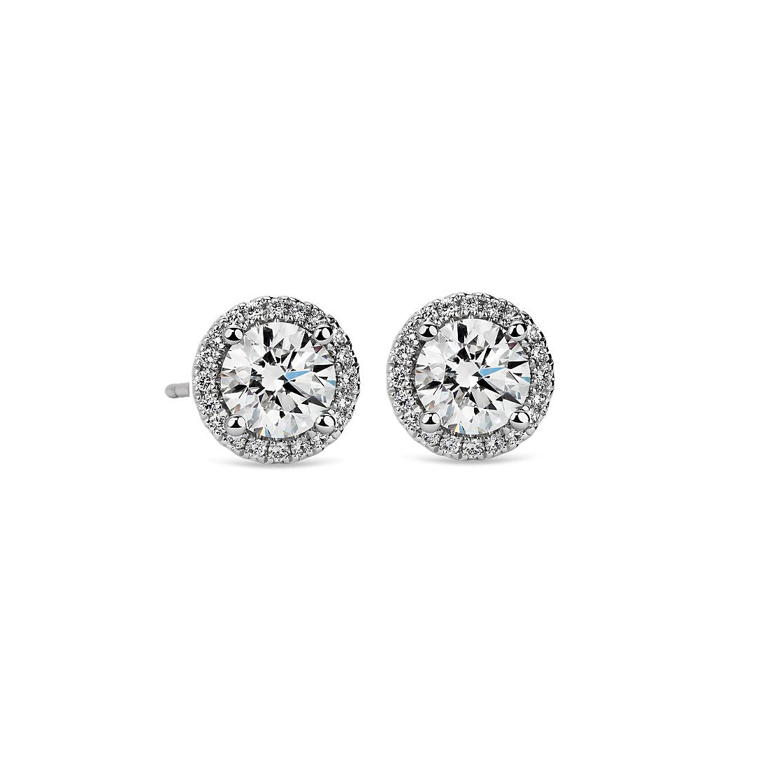 Diamond Stud Earrings, .30 Carat Total, H/I-SI2, 14K White Gold