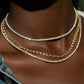 Natural Diamond Tennis Necklace / Choker Adjustable