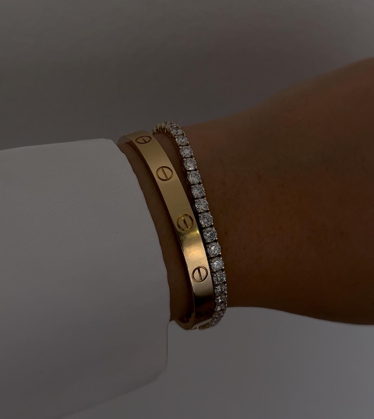 Round Brilliant Lab Diamond Tennis Bracelet – SPIRITUAL GLOSS