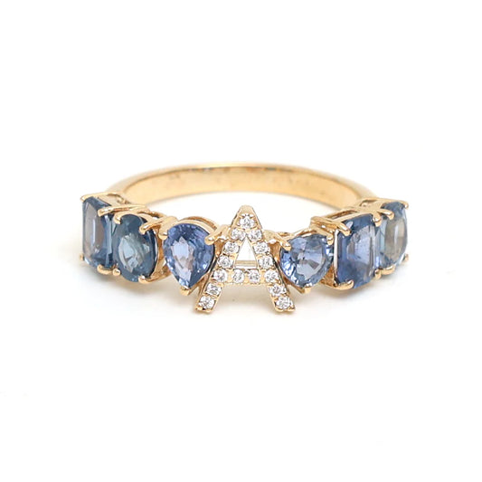 The Personalized Heirloom: Gemstone Initial Ring | 18K Gold