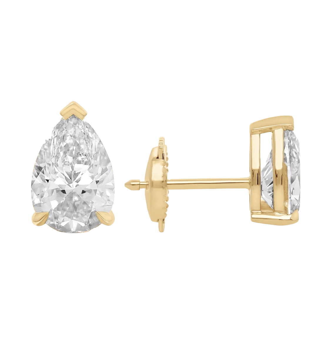 4 ct. Natural Diamond Pear Earrings