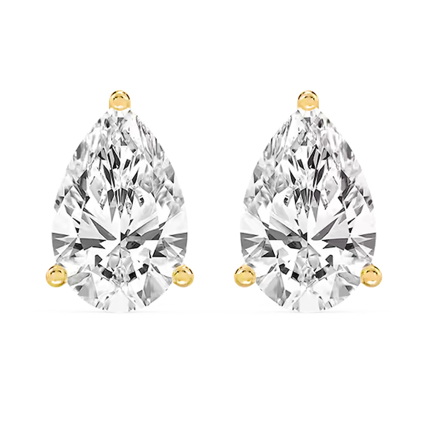 4 ct. Natural Diamond Pear Earrings