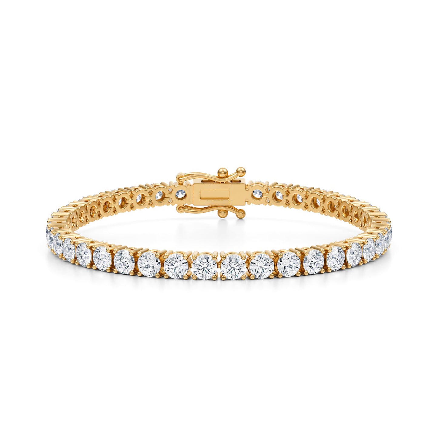 Round Brilliant Lab Diamond Tennis Bracelet