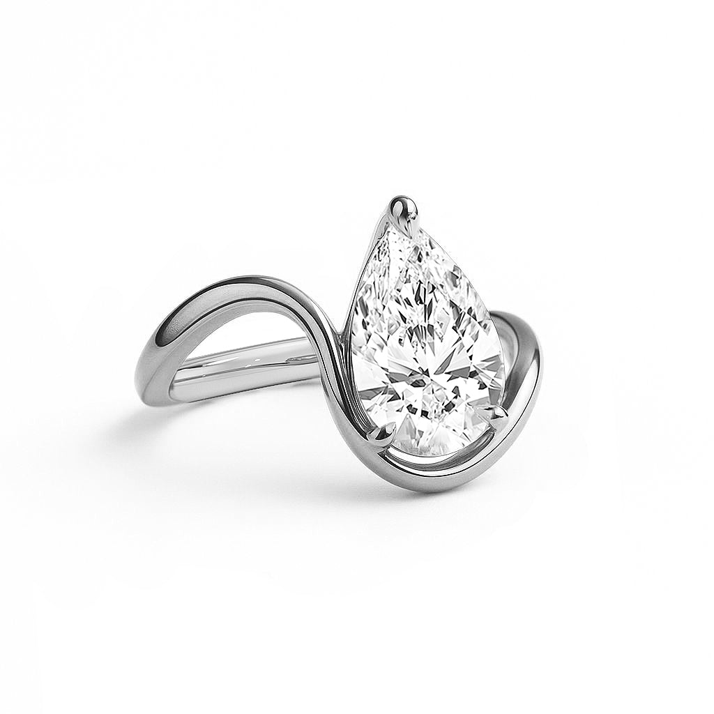 1.05 ct Pear Diamond Pinky Ring