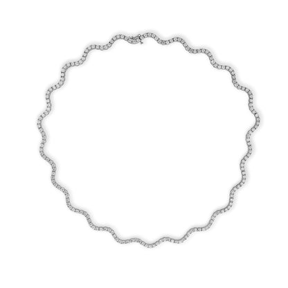 The Wavy Diamond Tennis Necklace