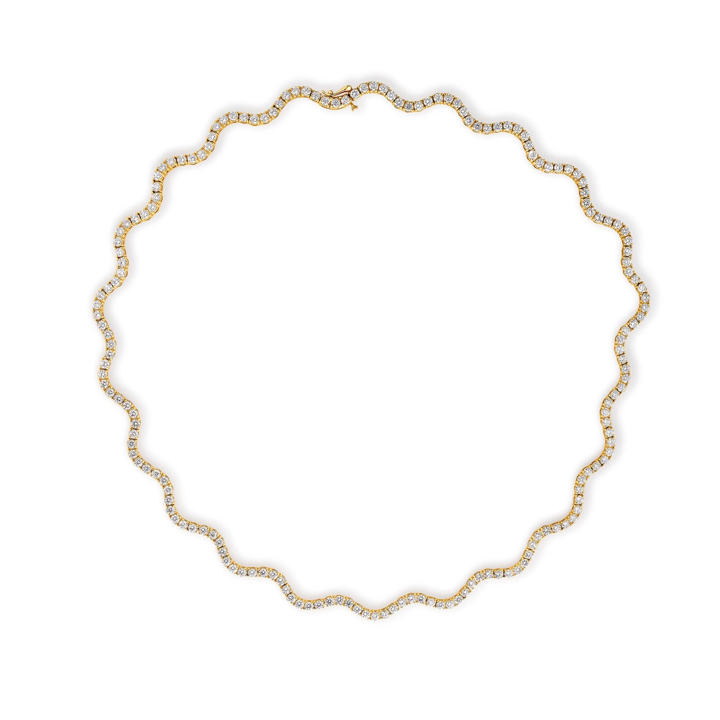 The Wavy Diamond Tennis Necklace