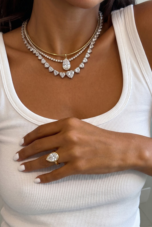 The 20ct "Heart" Graduated Natural Diamond Eternity Necklace