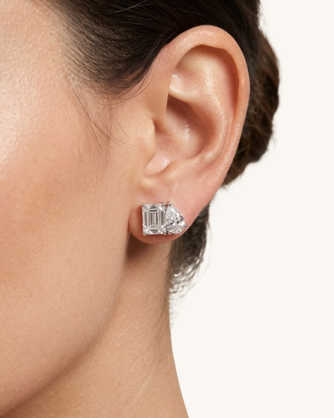 Toi & Moi Diamond Studs Earrings