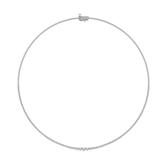 7ct Heirloom Graduated Lab Diamond Tennis Necklace
