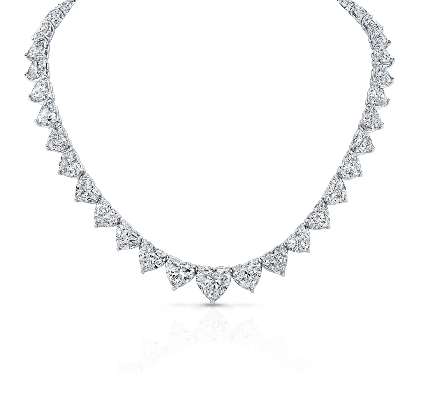 The 20ct "Heart" Graduated Natural Diamond Eternity Necklace