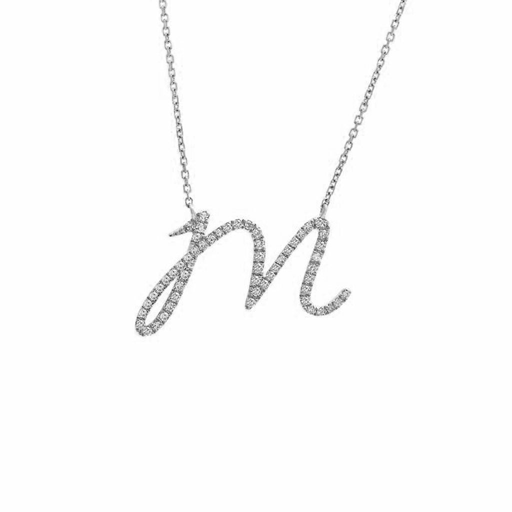 Cursive diamond outlet initial necklace