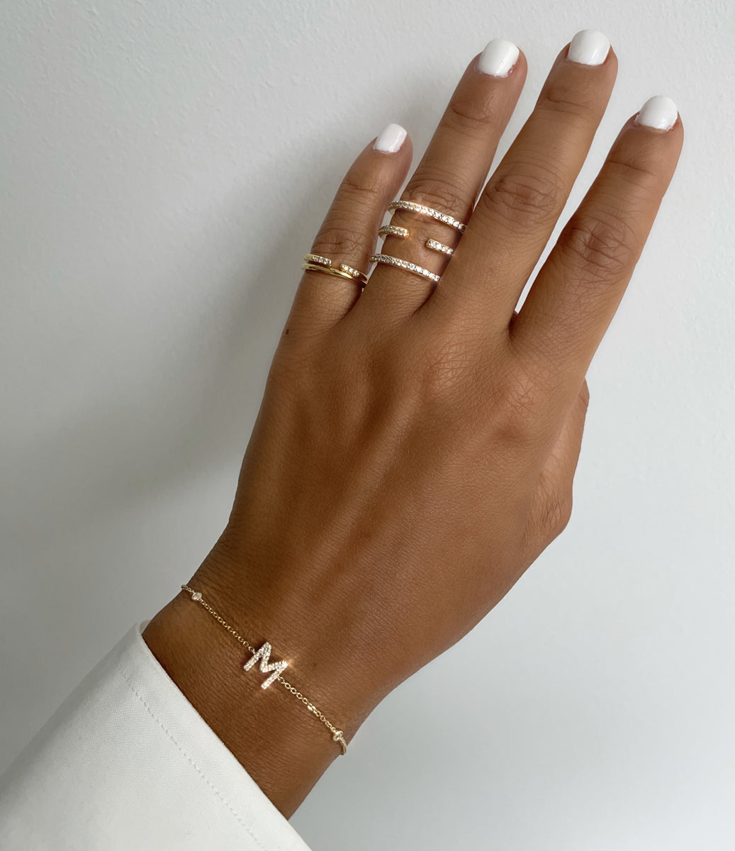 Diamond Initial Bracelet