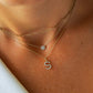 Diamond Letter Charm 14kt