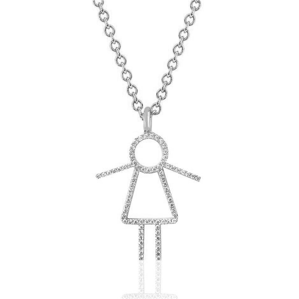 Diamond Girl Necklace 14kt