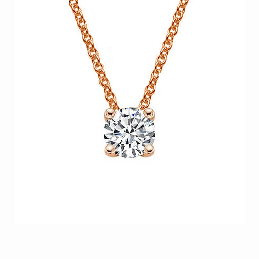 Floating Rose Gold Diamond Necklace