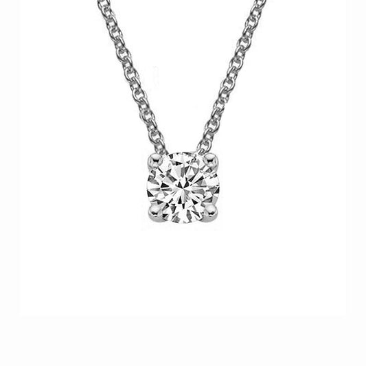Floating White Gold Diamond Necklace